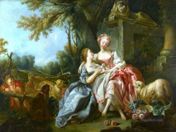  Love Painting - The Love Letter pink Francois Boucher